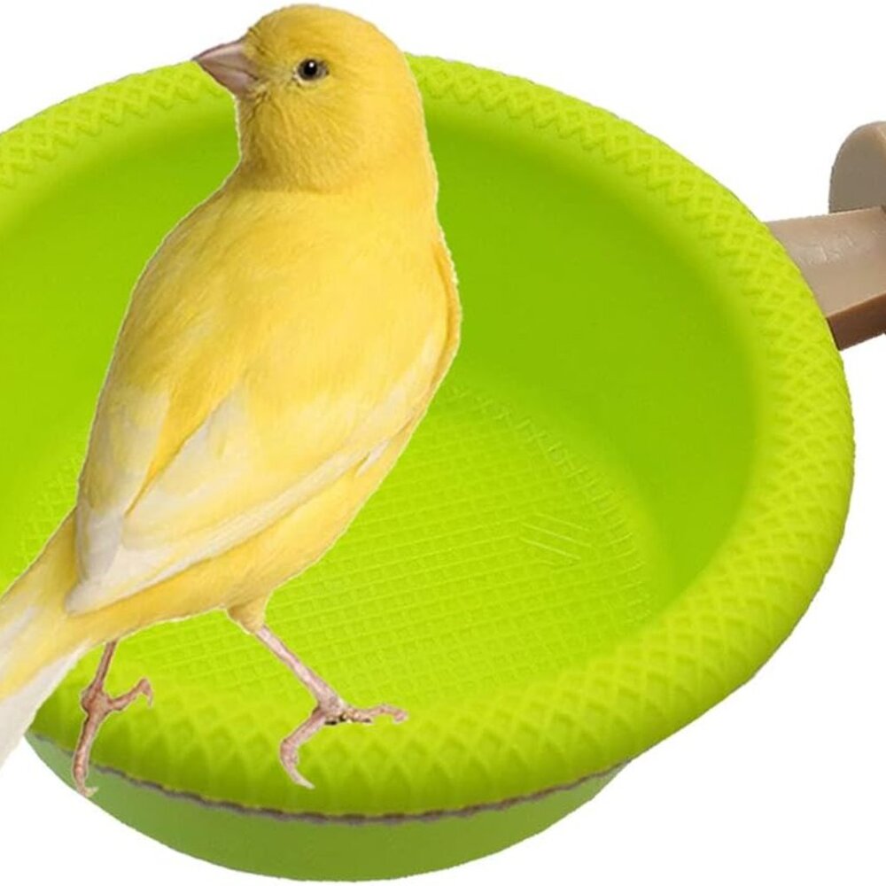 Multi-Function Caged Bird Bath Bird Cage Parrot Supplies Bathing Tub for Canary